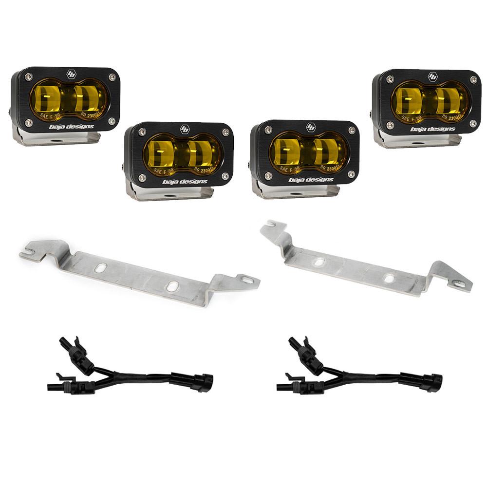2024-Present Toyota Tacoma S2 SAE Amber OEM Fog Replacement Kit Baja Designs
