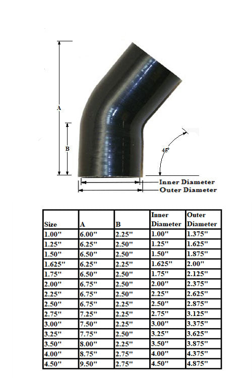 Silicone Couplers, Reducers, & Bending Elbows - Multiple sizes