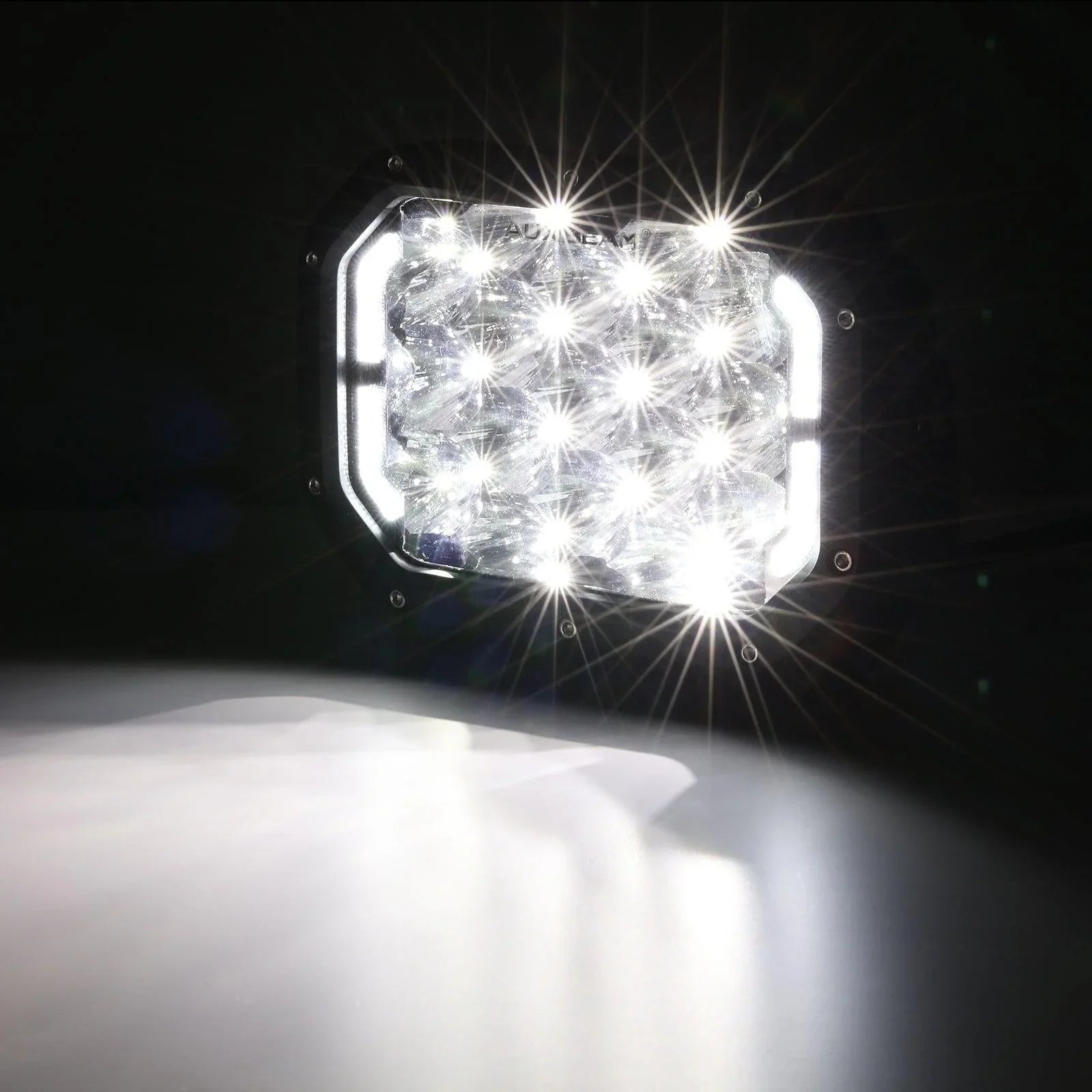 7x5 Inch Rectangle LED Pods White Spot Driving Lights with DRL FOR ATV UTV SIDE BY SIDE 4X4