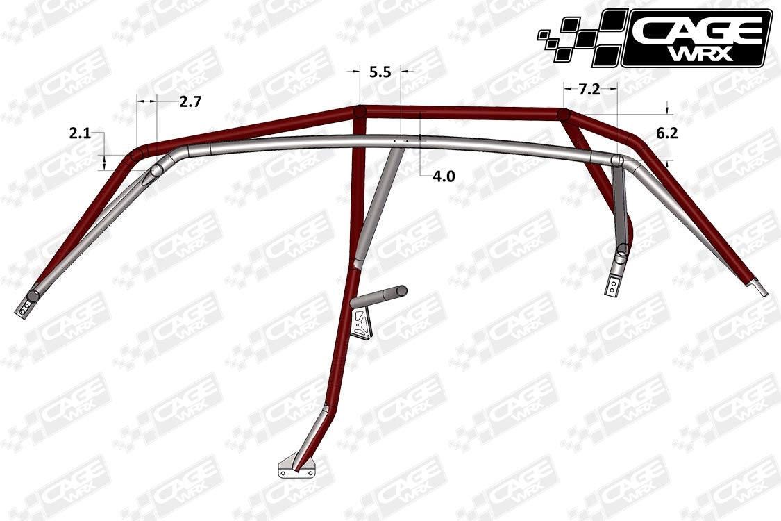 Polaris RZR XP4 / XP4 Turbo (2014-2018) Roll Cage | ASSEMBLED | "SUPER SHORTY"