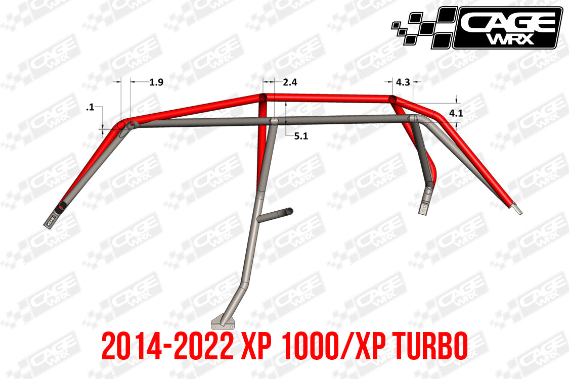 Polaris RZR XP4 (2019-2023) / XP4 Turbo S Roll Cage | ASSEMBLED | "BAJA SPEC"
