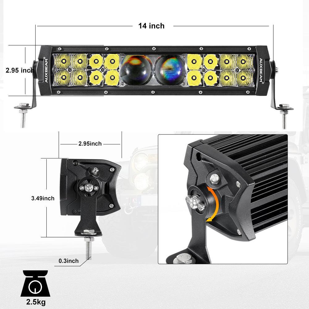 NEW 12 Inch 5D-PRO Series 12000LM Spot Beam Off Road Led Light Bar