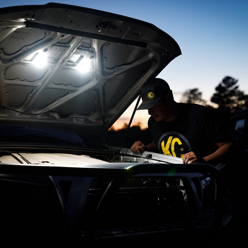 Cyclone V2 LED - 2-Light Universal Under Hood Lighting System - 5W Flood Beam - # 355