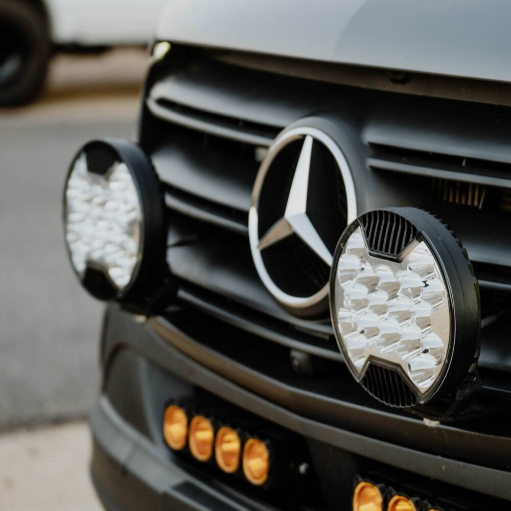 Bracket Set - Grill Mount Light Brackets - 2019-2022 Mercedes Sprinter Van - # 73442