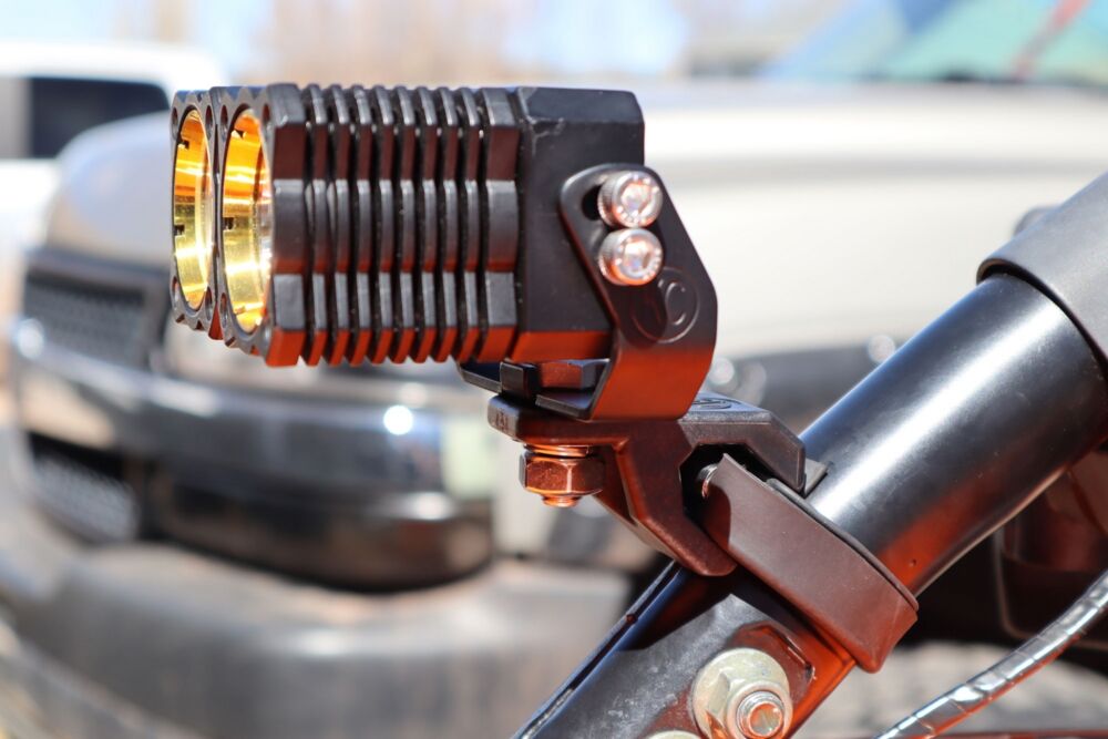 Bracket Set - Tube Clamp Light Mount - KC MTZ 40° - Rubber Sleeve - Pair - 1.5" - 2.0" - # 7326