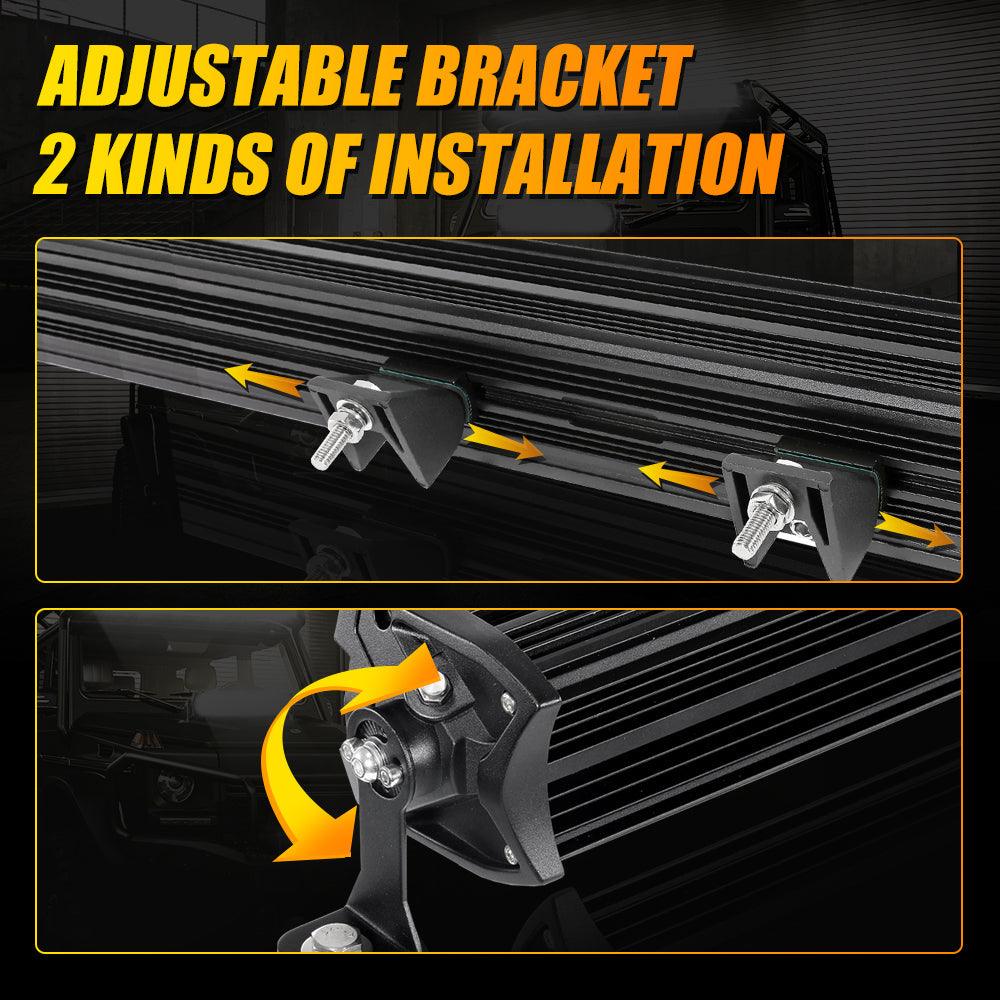 12"/22"/32"/42"/52" 5D-PRO Series LED Light Bar with 5D Projectors For 2015 Chevy Silverado