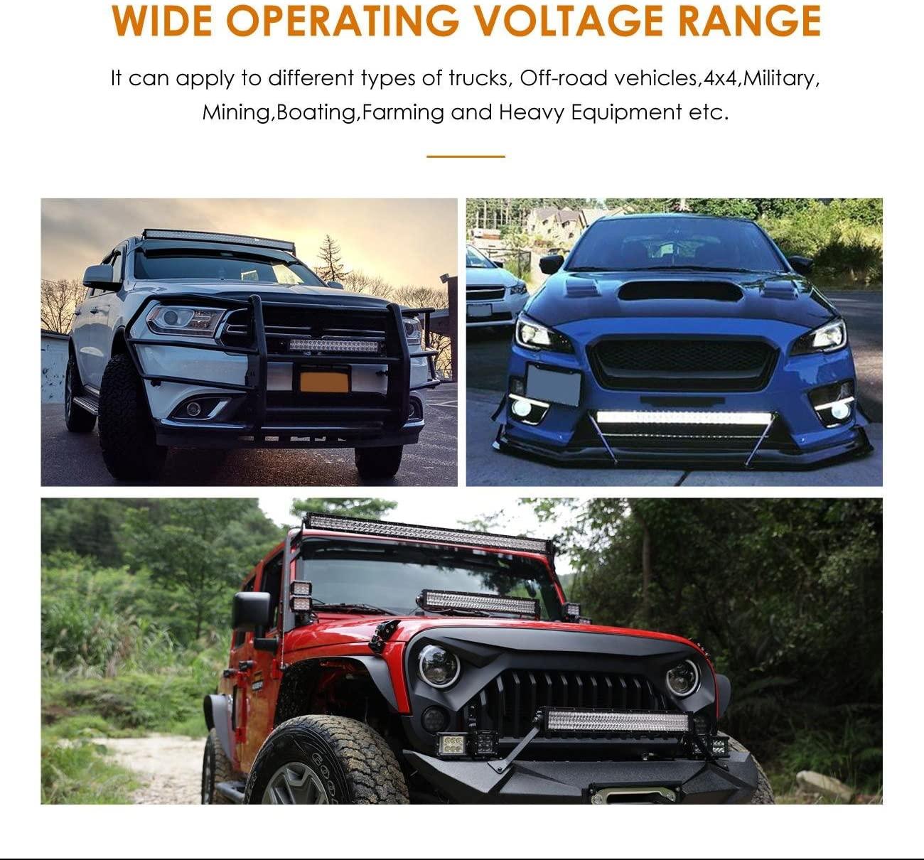 5D Series 22 Inch/32 Inch/42 Inch/50 Inch/52 Inch Combo Beam Straight/Curved Double Row LED Light Bar