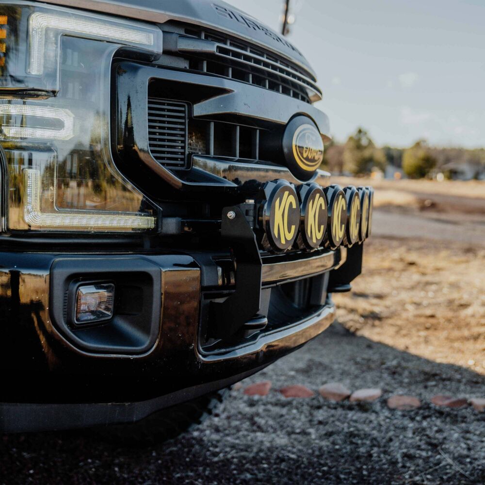 Gravity® LED Pro6 - 7-Light Bar Kit - Front Bumper - GEN4-5 17-24 Ford Super Duty - # 91346