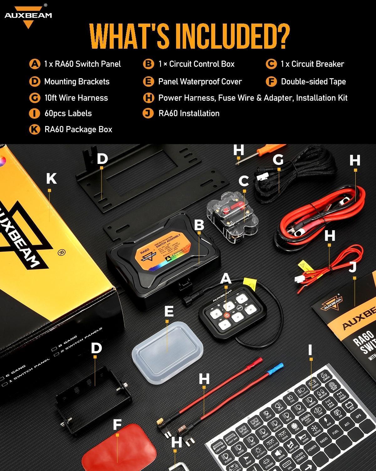 RGB Series 4/6/8/12 Gang LED Switch Panel,Off Road Light Controller