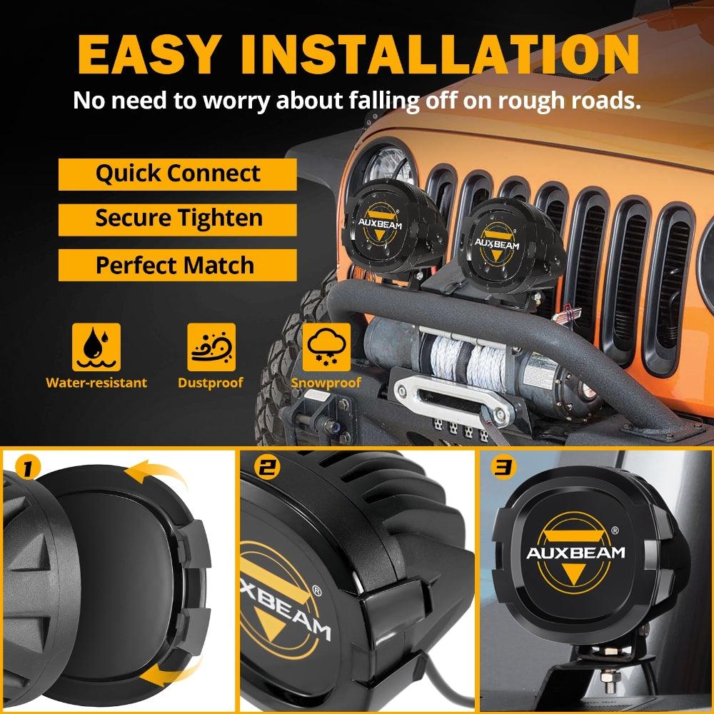 4 Inch Round LED Pod Lights Black Cover Light Shield Cover