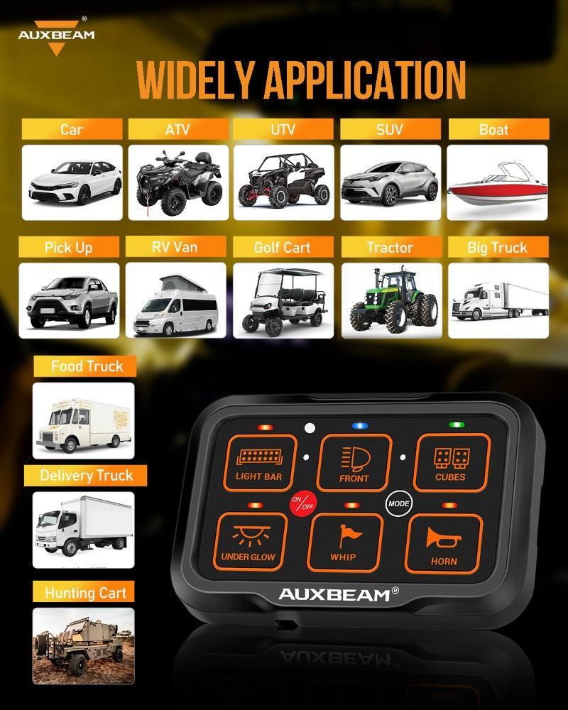 AR Series 6 Gang (AR-600) RGB Switch Panel with APP, Toggle/ Momentary/ Pulsed Mode Supported (One-Side Output)
