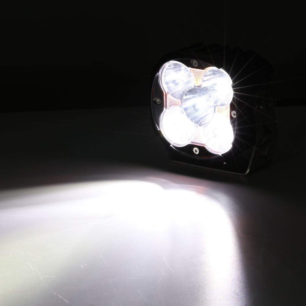 XP-ULTRA Series 4.5 Inch Spot Beam LED Pod Lights Off Road Lights with Amber Backlight