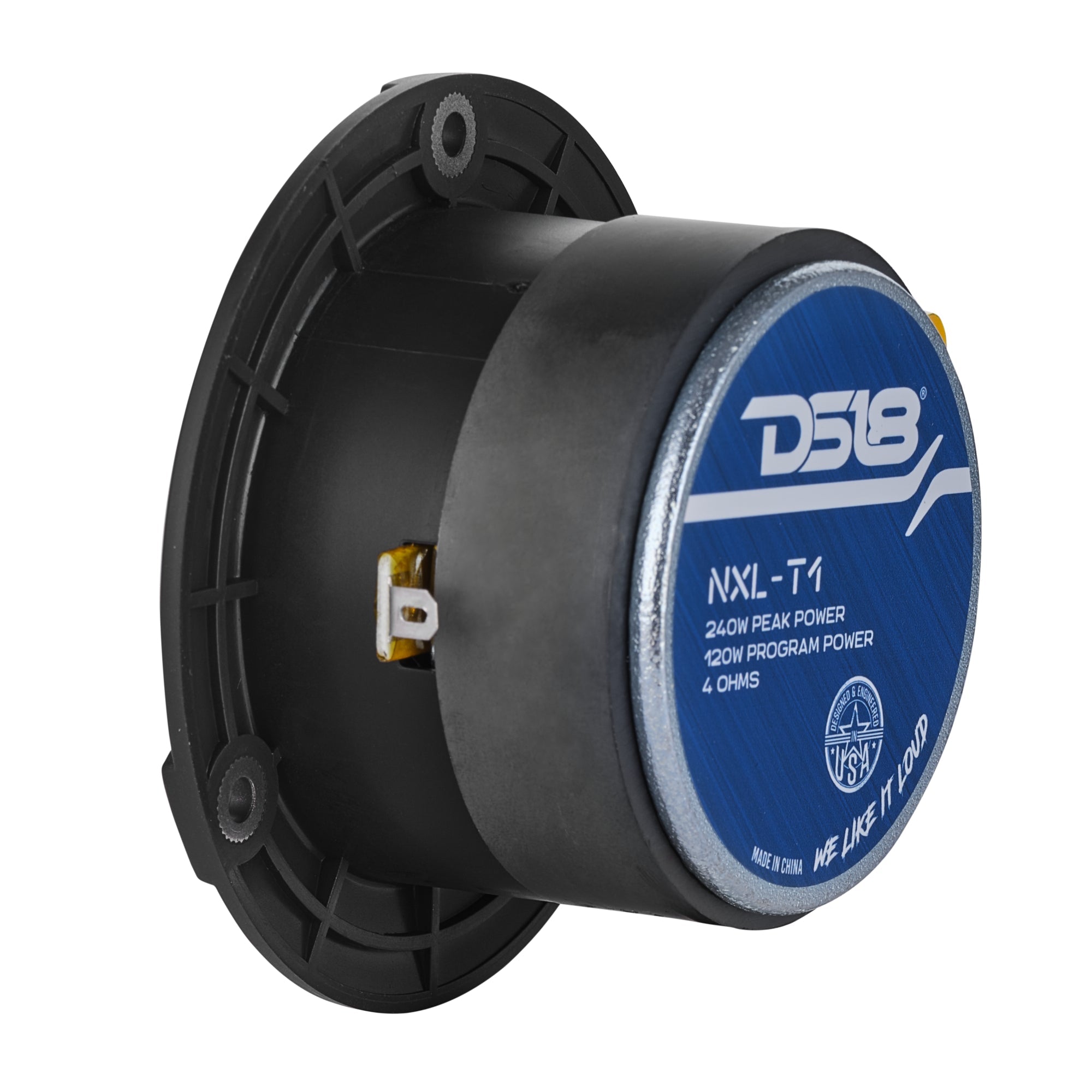 NXL 3.8” Marine Water-Resistant Super Bullet Tweeter with 1” Aluminum Voice Coil | 120W RMS 4-Ohm