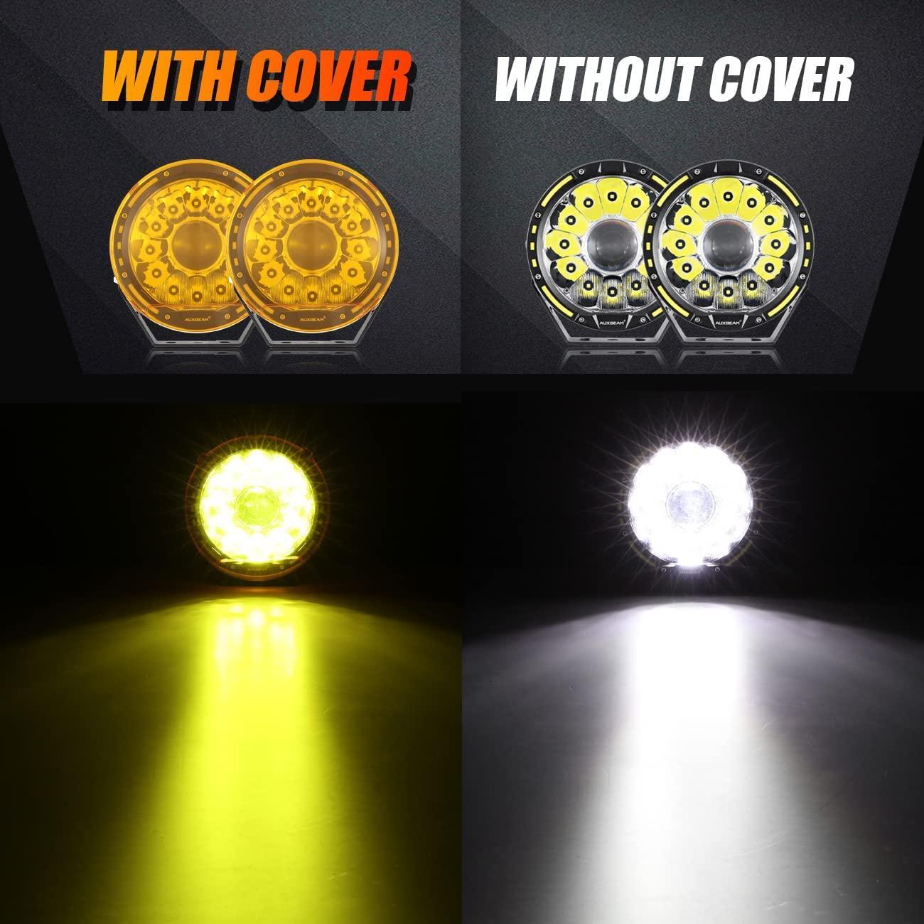 360 PRO/RAY-L Series 7/9 Inch LED Driving Lights Amber Cover Light Shield Cover