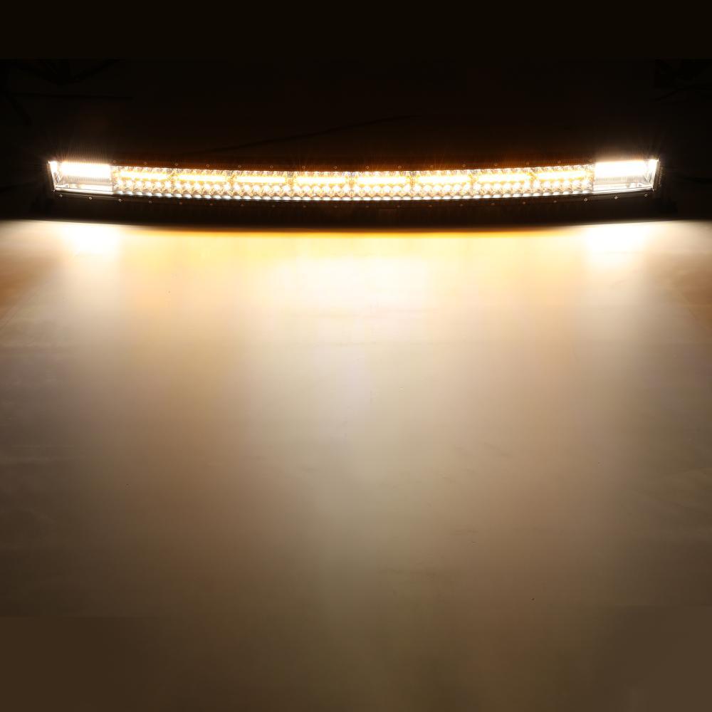 6 Modes Series 42 Inch White&Amber Curved Off Road Led Light Bar