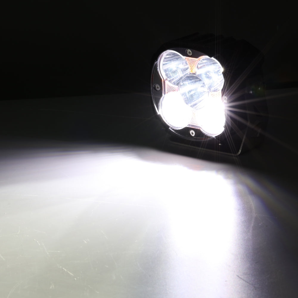 XP-ULTRA Series 4.5 Inch LED Pod Lights Off Road Lights with Amber Backlight