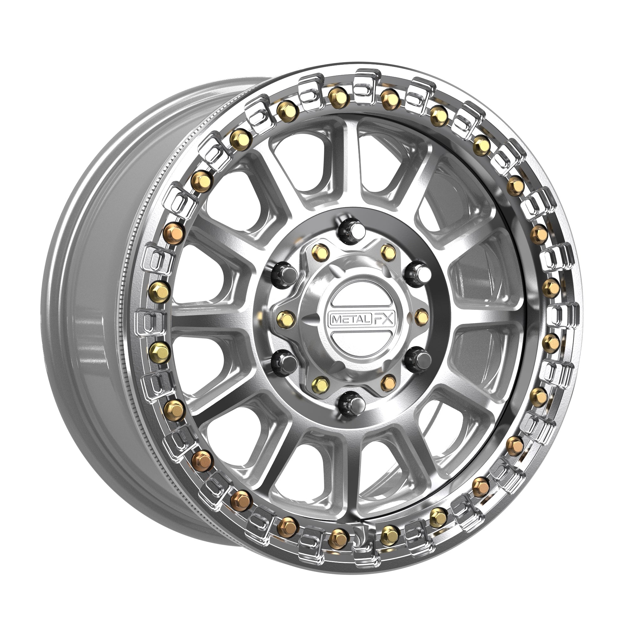 Rampage 6R Beadlock | Gloss Silver Machined