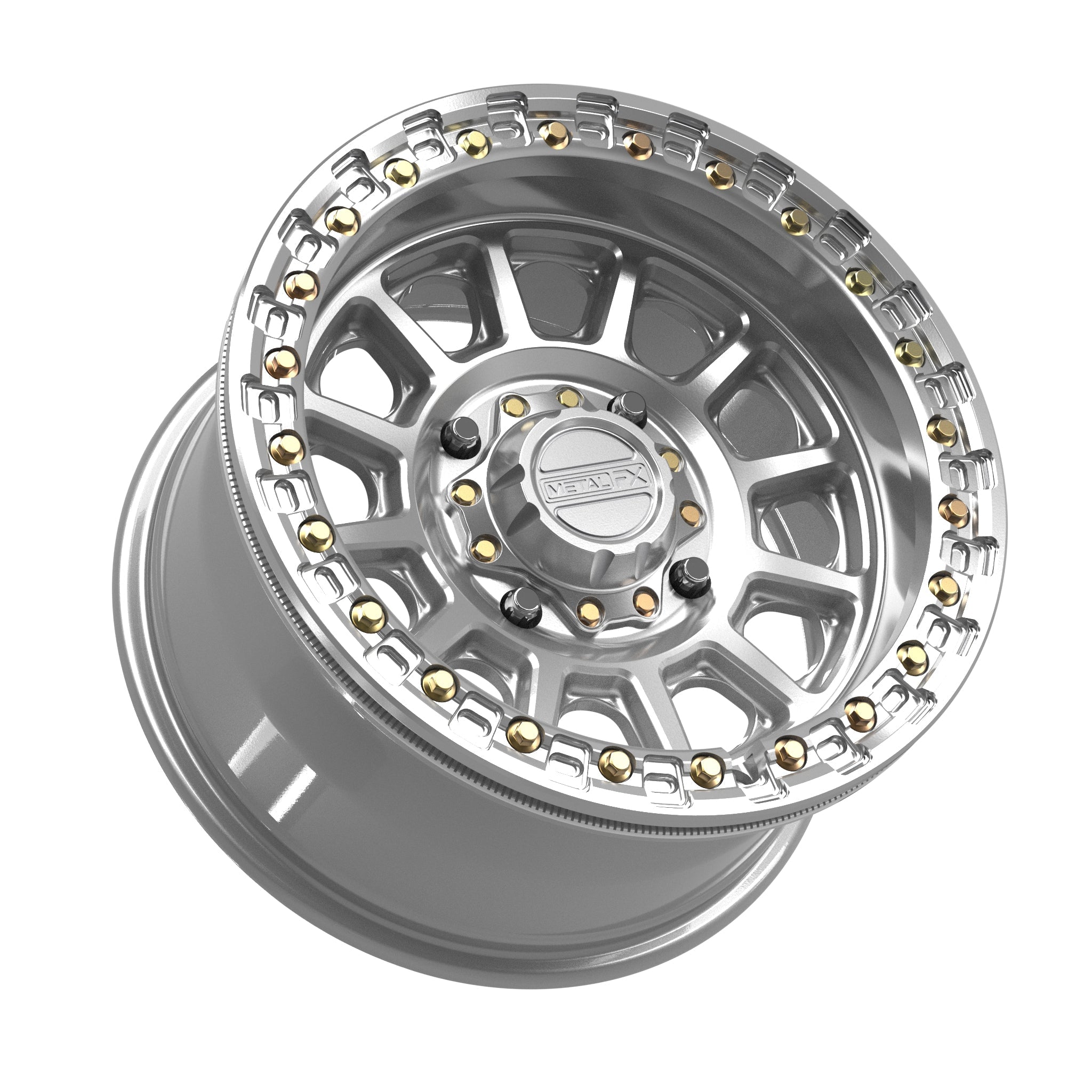 Rampage Beadlock | Gloss Silver Machined