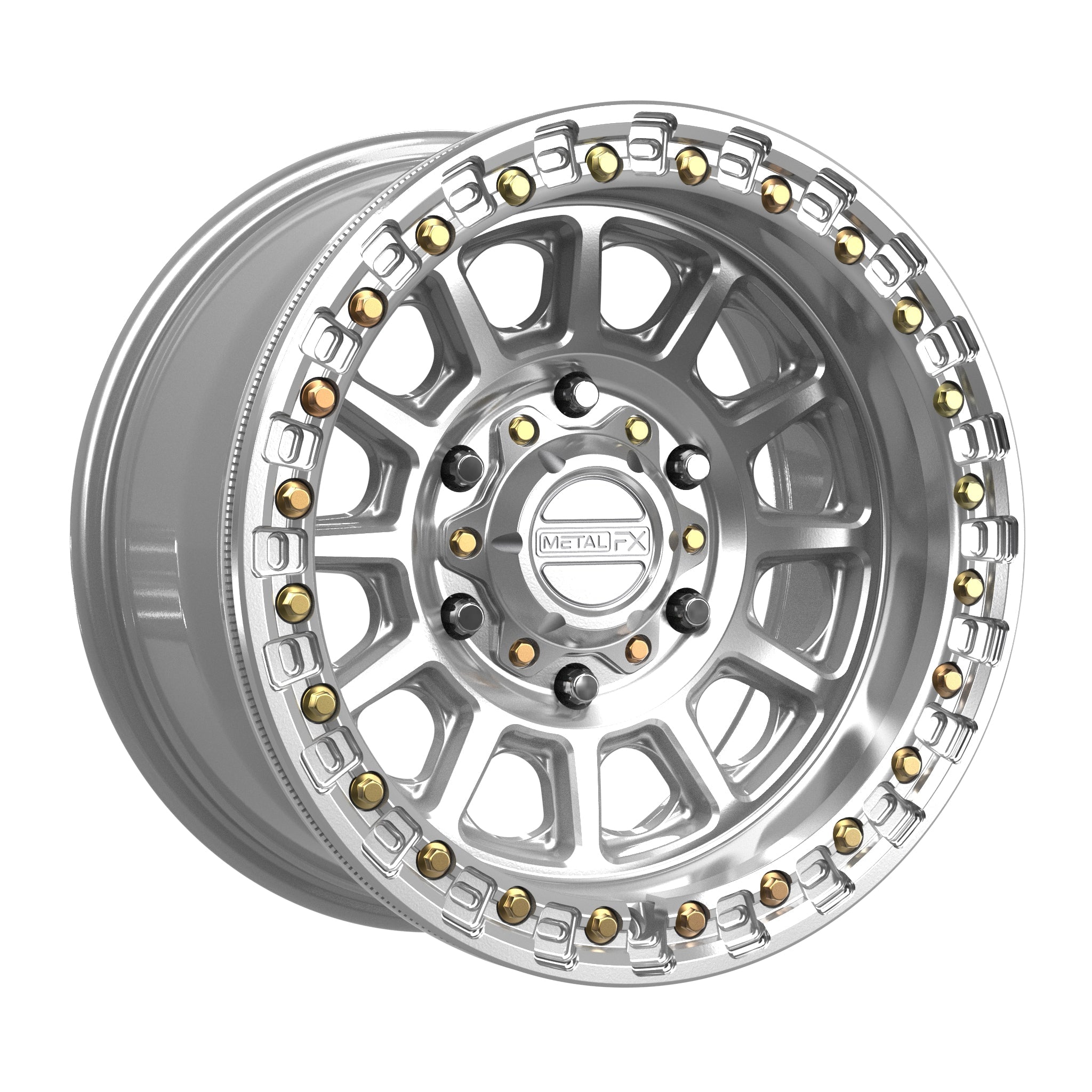 Rampage 6R Beadlock | Gloss Silver Machined