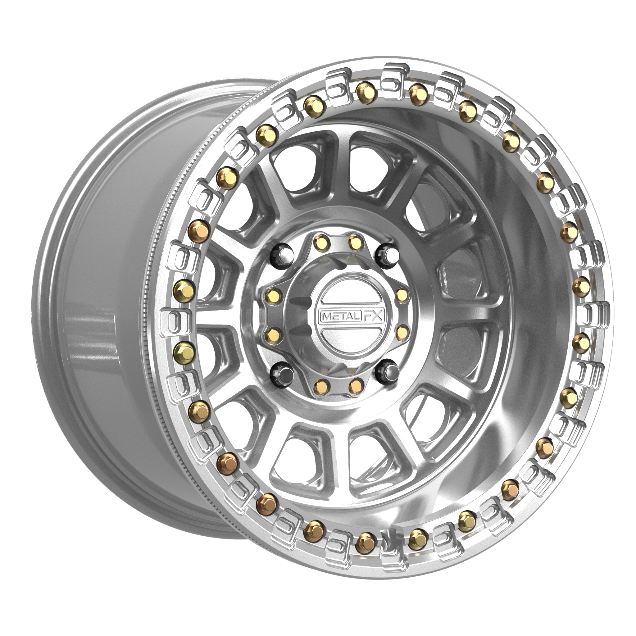 Rampage Beadlock | Gloss Silver Machined