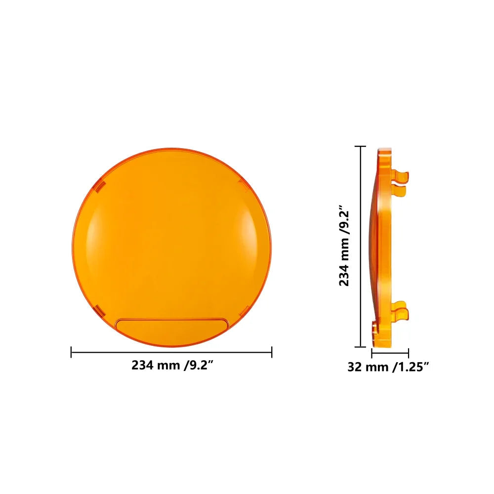 360 PRO/RAY-L Series 7/9 Inch LED Driving Lights Dark Amber Cover Light Shield Cover