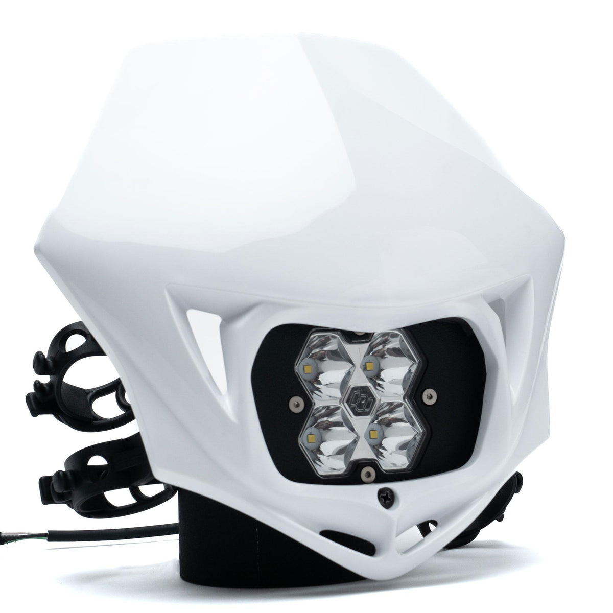 Squadron 2.0 Sport Motorcycle (A/C) LED Headlight Kit w/Shell Universal White Spot Clear Baja Designs