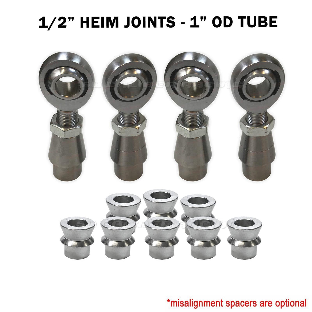 Sway Bar Link Fab Kit - 1/2" Chromoly Heim - 1" OD Tubing