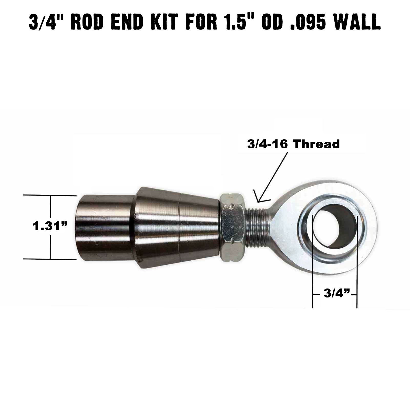 Panhard Bar Fab Kit - 3/4" Chromoly Heim - 1.5" OD Tubing