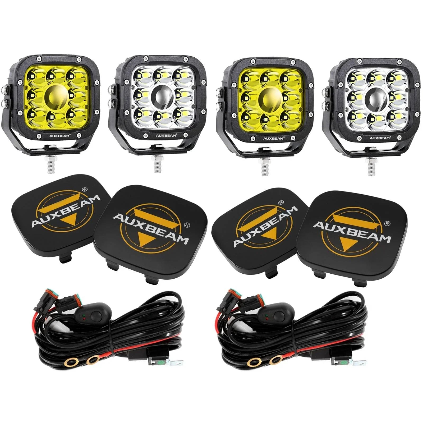 5 Inch 110W White/Amber Spot Light LED Driving Lights for Dodge Ram 1500/2500/3500
