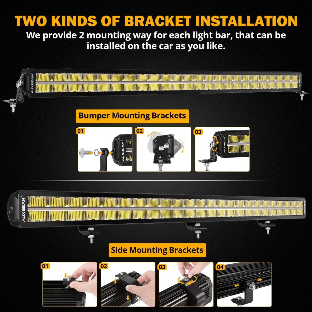 SP-DRL Series 42 Inch 278W 32640LM Dual Row Off Road LED Light Bar With Amber&White DRL