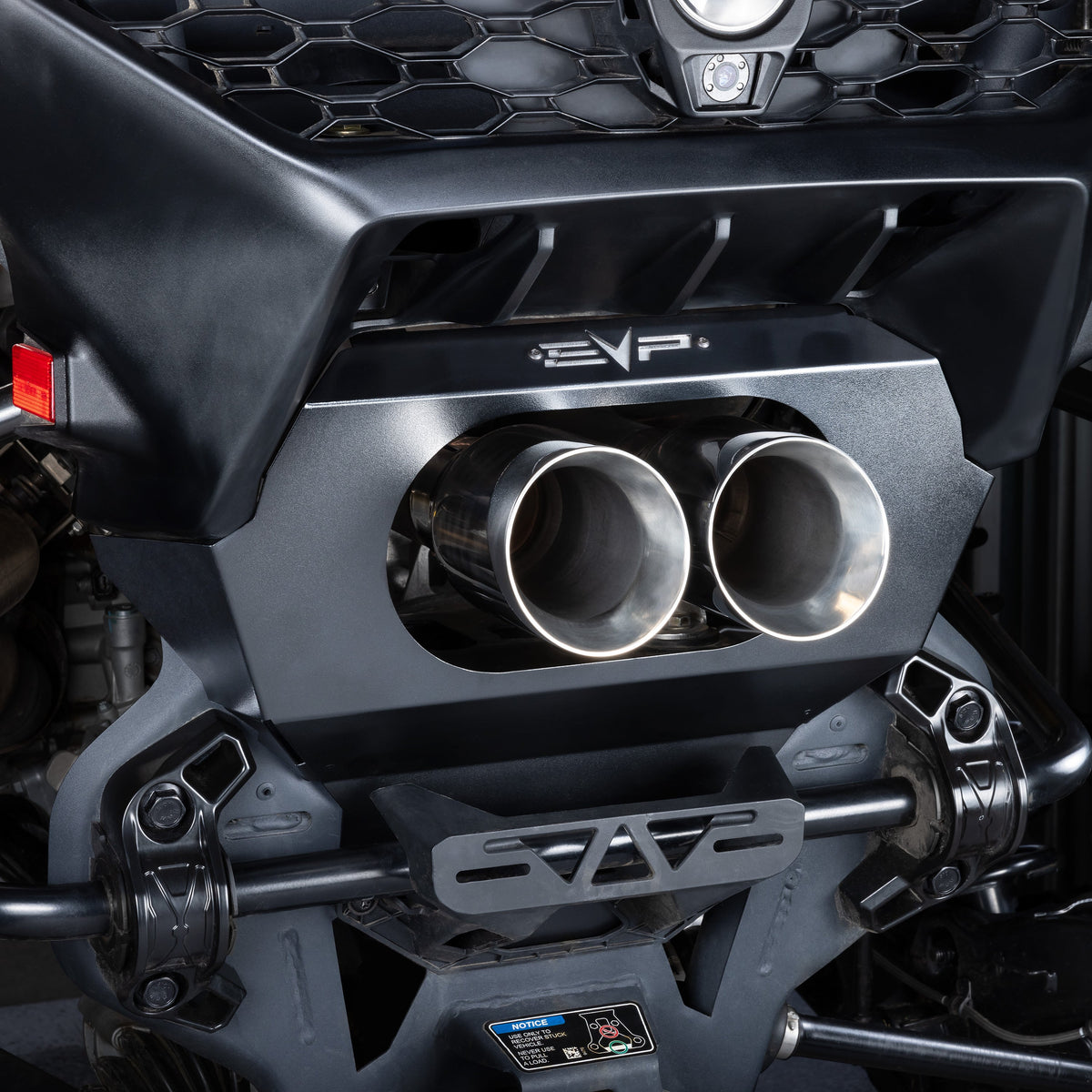 Evolution Powersports - Body Accessories - EVP Rear Exhaust Fascia for 2024 Can-Am Maverick R