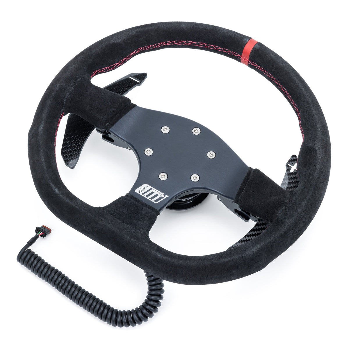 Evolution Powersports - Body Accessories - EVP.MOde Race Steering Wheel with Carbon Fiber Paddles and Quick-Release Hub Adapter Kit for Can-Am Maverick R