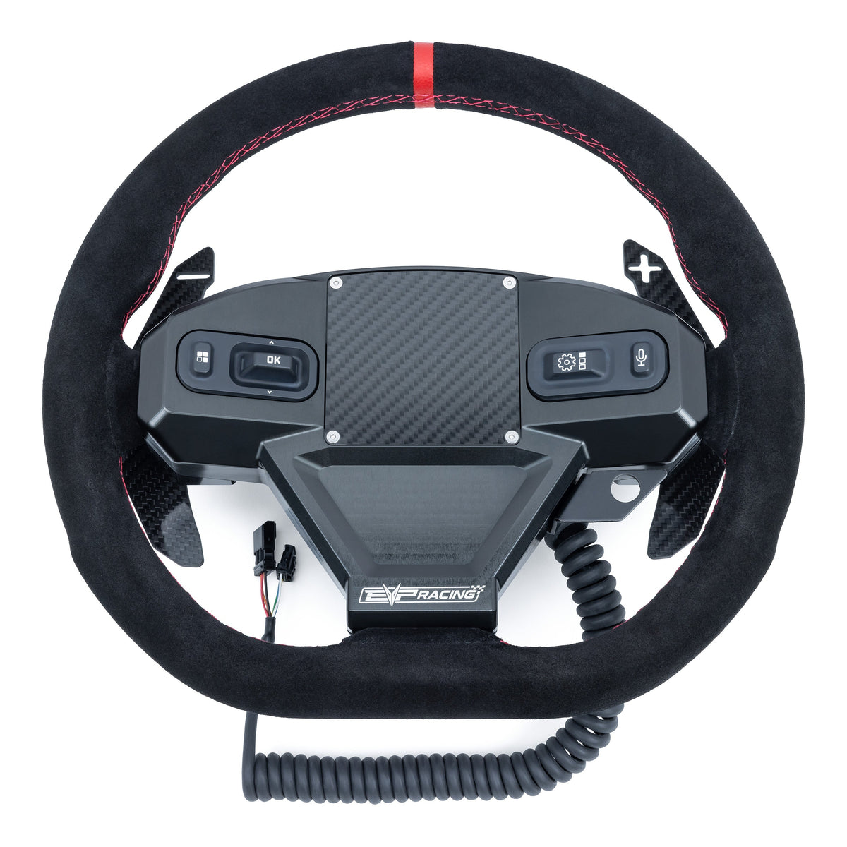 Evolution Powersports - Body Accessories - EVP.MOde Multifunction Steering Wheel with Carbon Fiber Paddles and Quick-Release Hub Adapter Kit for Can-Am Maverick R