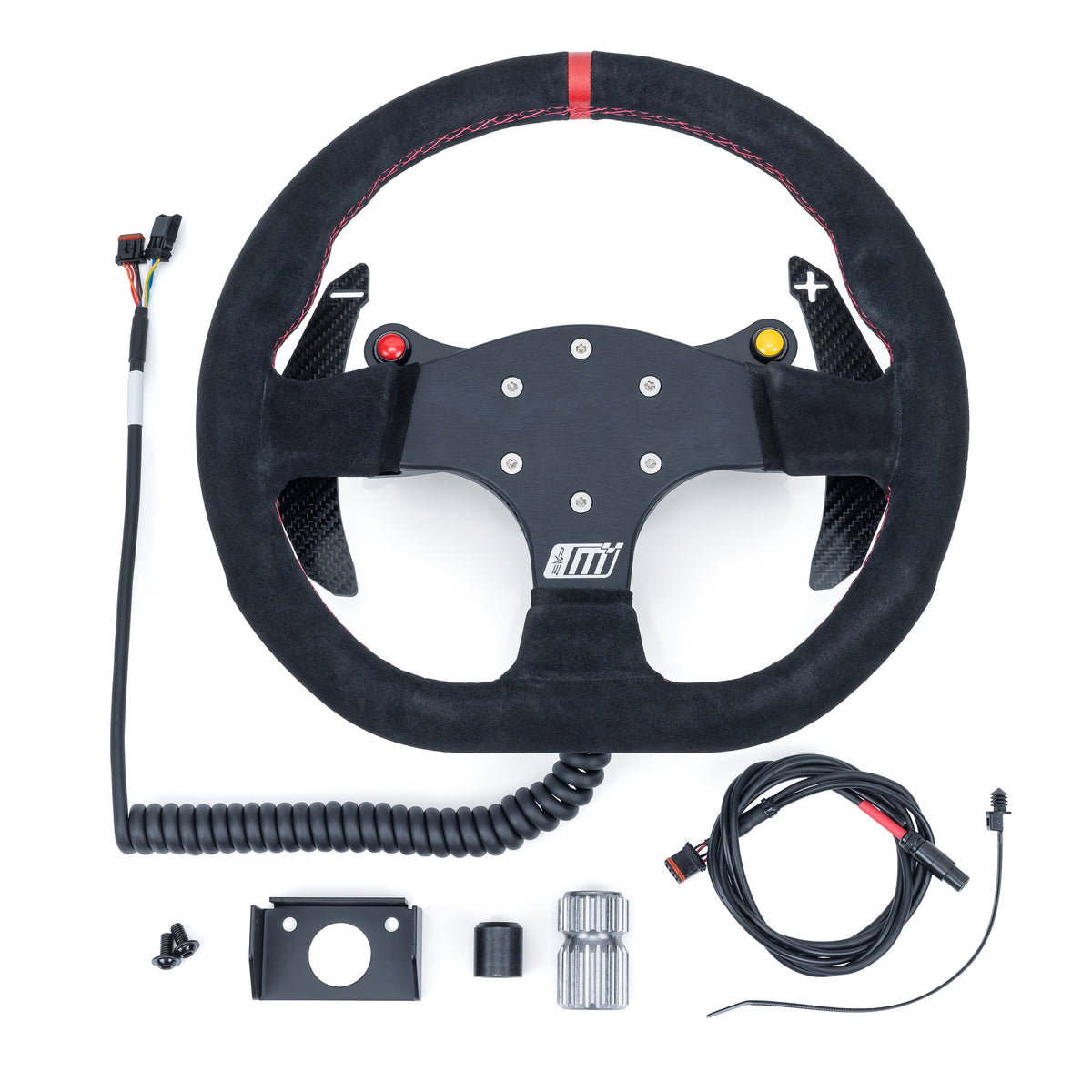 Evolution Powersports - Body Accessories - EVP.MOde Race Steering Wheel With PTT or Launch Control Buttons for Can-Am Maverick R