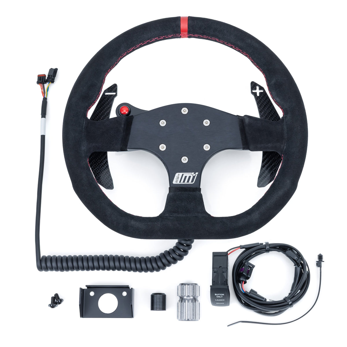 Evolution Powersports - Body Accessories - EVP.MOde Race Steering Wheel With PTT or Launch Control Buttons for Can-Am Maverick R