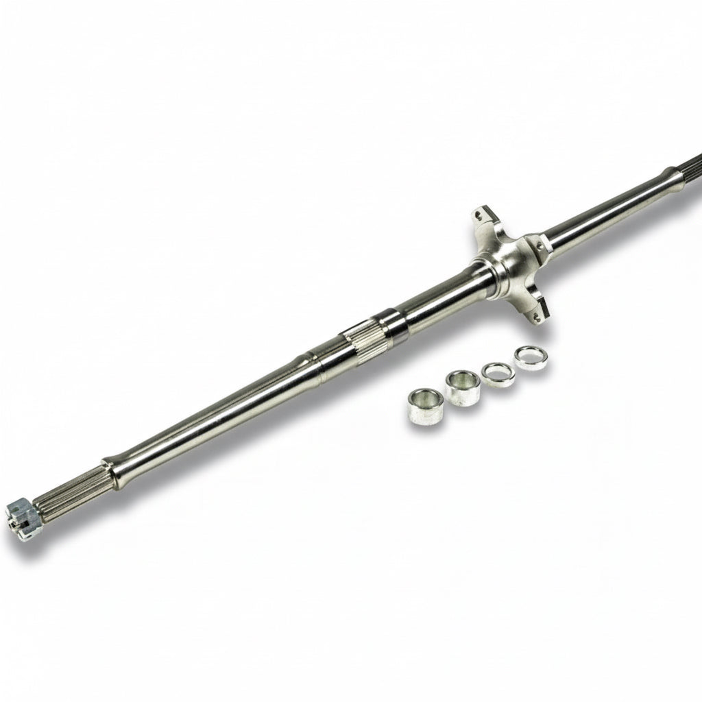 Adjustable width ATV racing axle