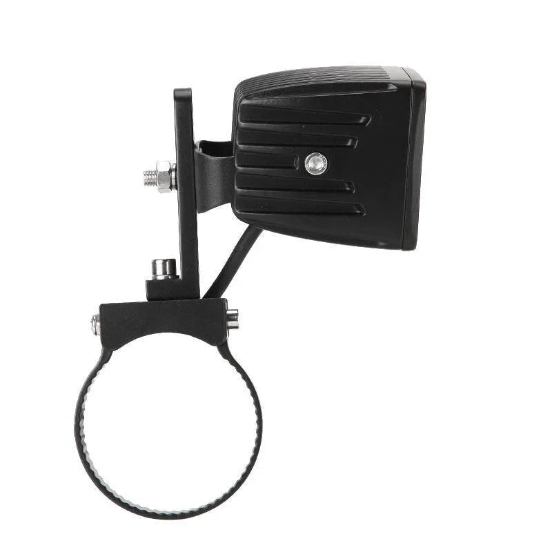 4 inch Classic-SM Series Dual Row LED Pod Lights Flood Beam & 2.5 Inch Bull Bar Roll Cage Clamps Mounting Brackets Combo for Jeep Off-Road SUV ATV UTV Trucks