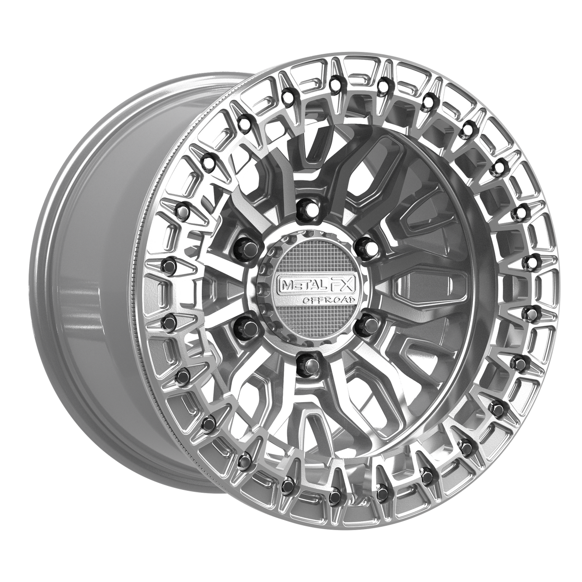 Mayhem 6R Beadlock | Gloss Silver Machined