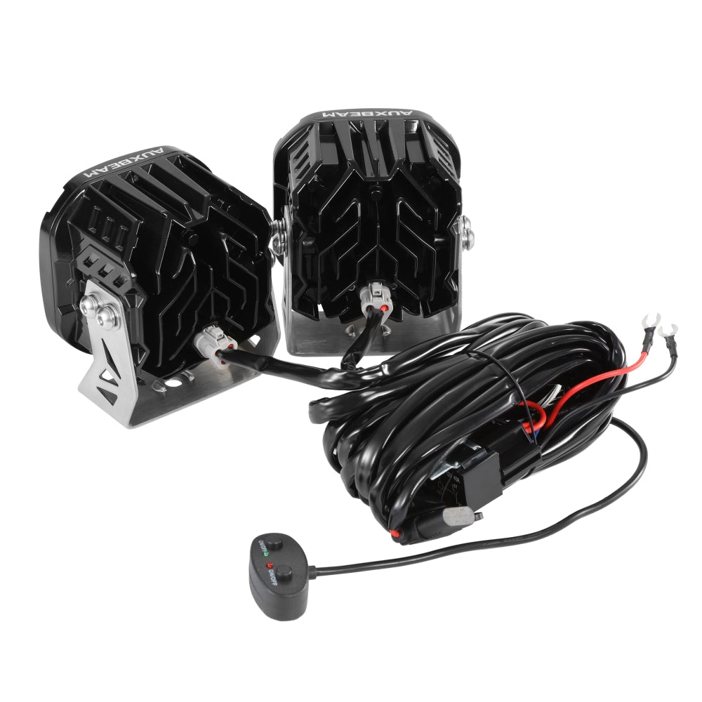 XP-ULTRA Series 4.5 Inch Flood Beam LED Pod Lights Off Road Lights with Amber Backlight