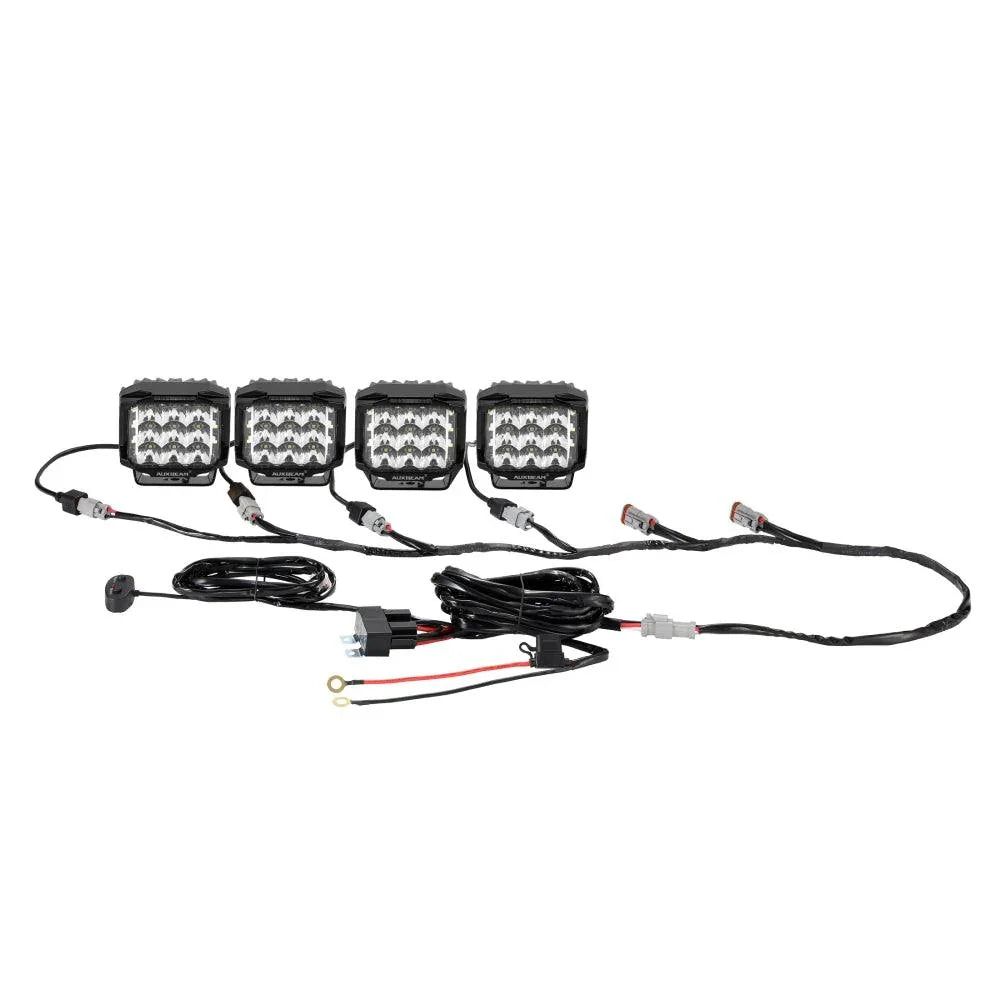 6-LED Pod Light Power Wiring Harness Kit with 3 PIN DT Plug