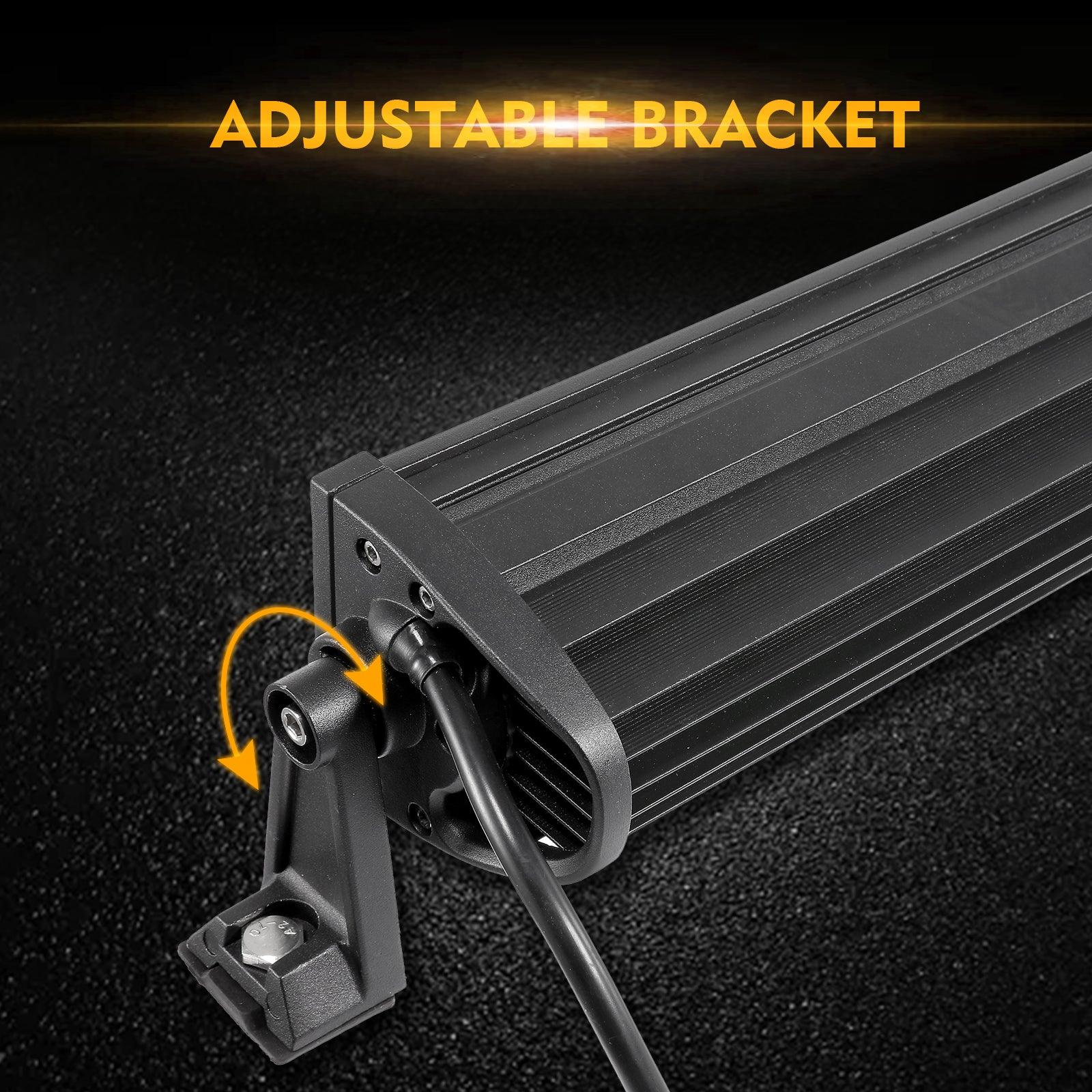 22 Inch 6 Modes White&Amber Off Road Led Light Bar
