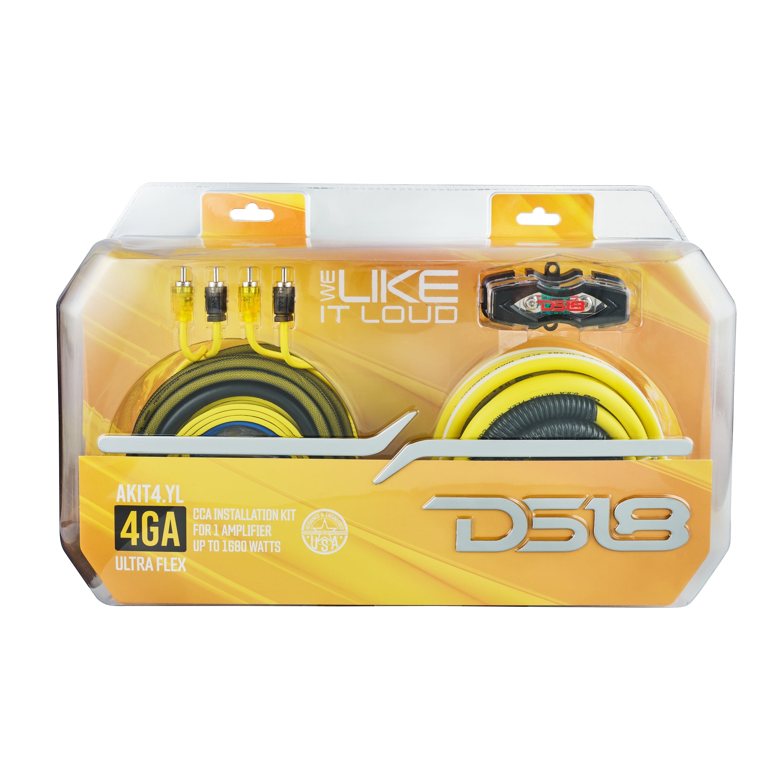 4-GA Amplifier Installation Wiring Kit - Yellow