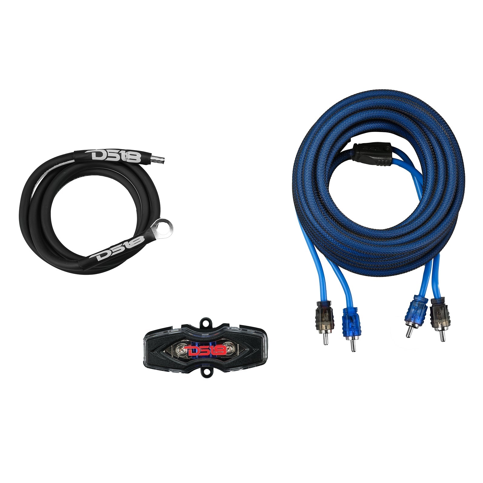 8-GA Amplifier Installation Wiring Kit - Blue