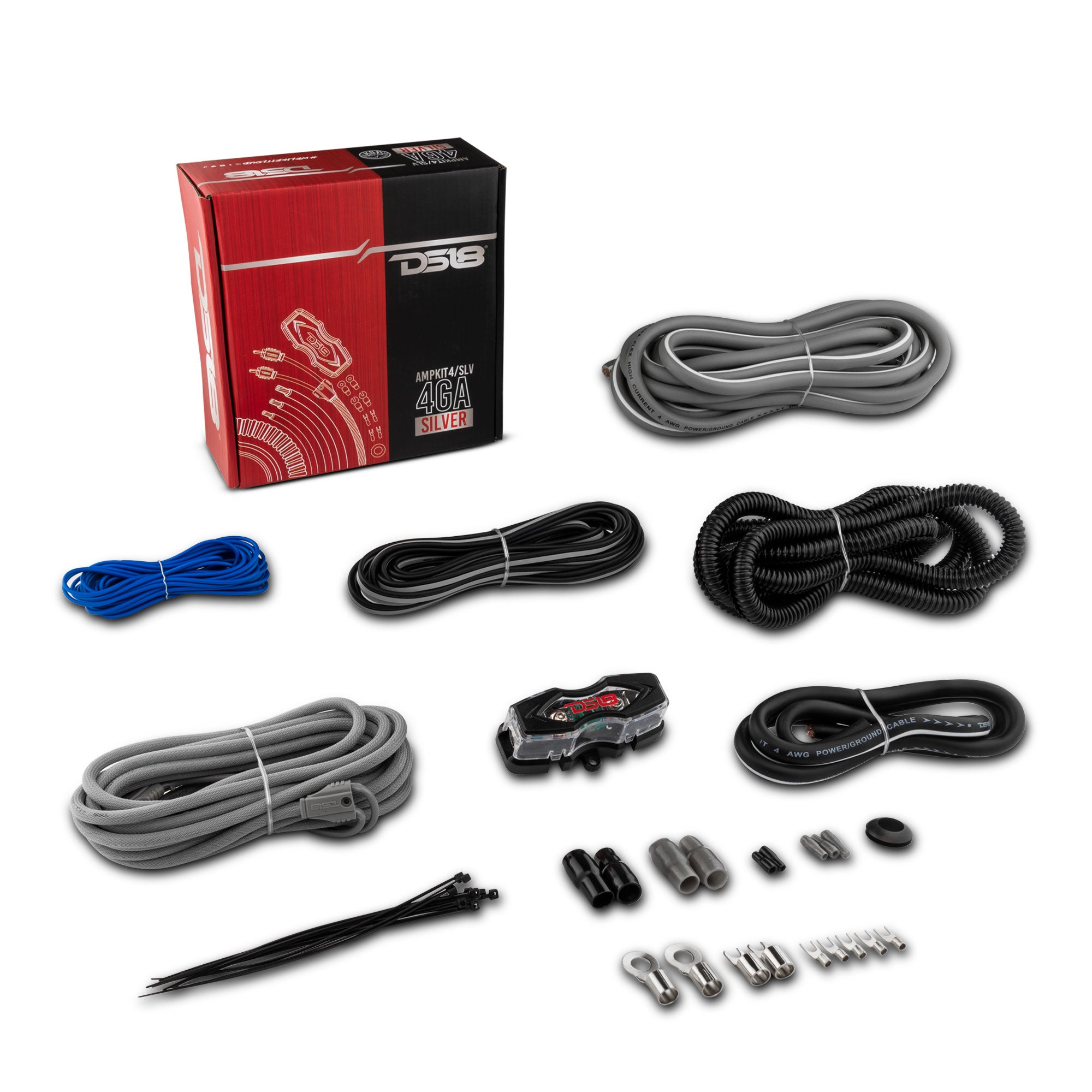 4-GA CCA Amplifier Installation Kit - SILVER