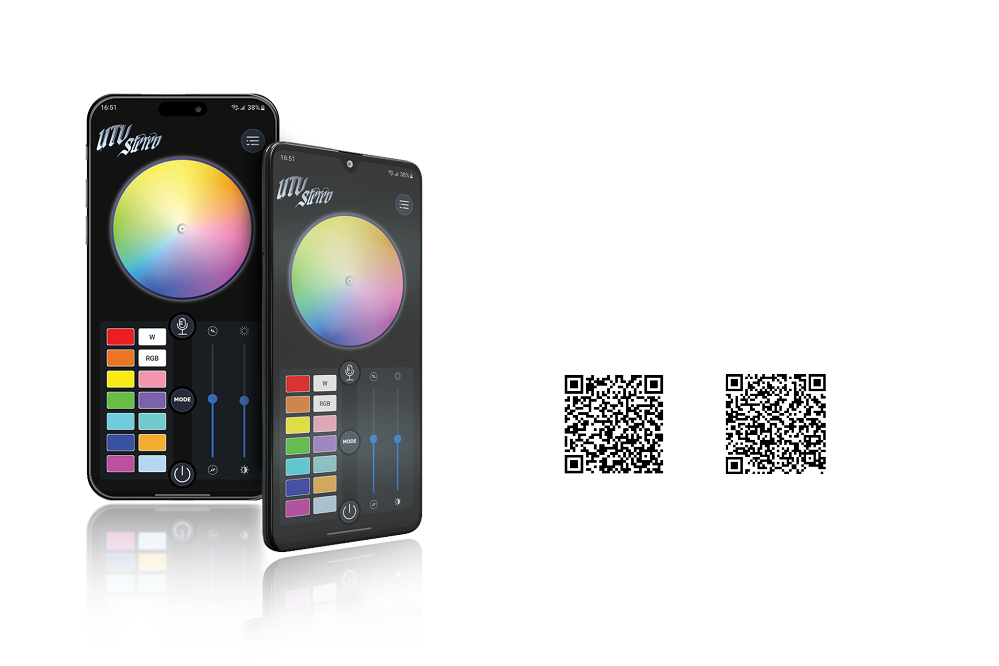 8" RGB LED Speaker Rings (Pair) | UTVS-8LSR