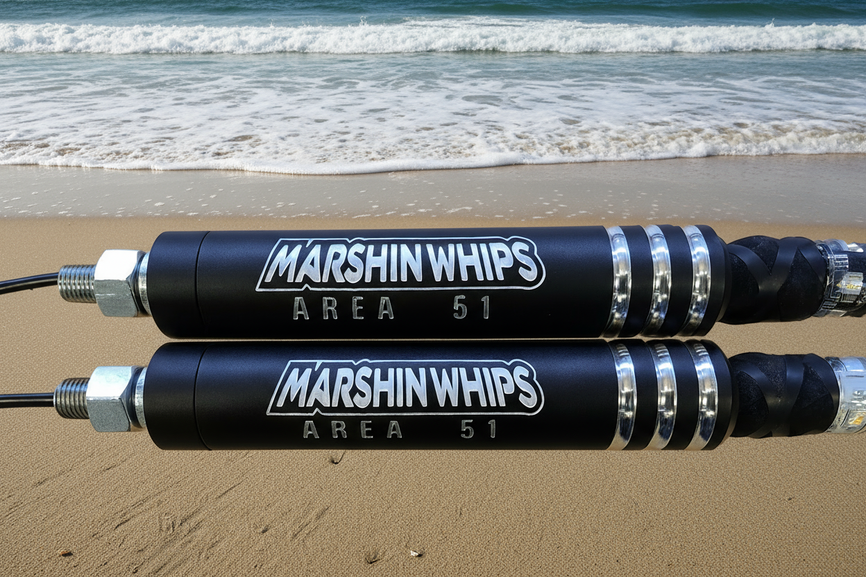 Marshin Whips Area 51 LED Whips: Carbon Fiber & Hidden Cables