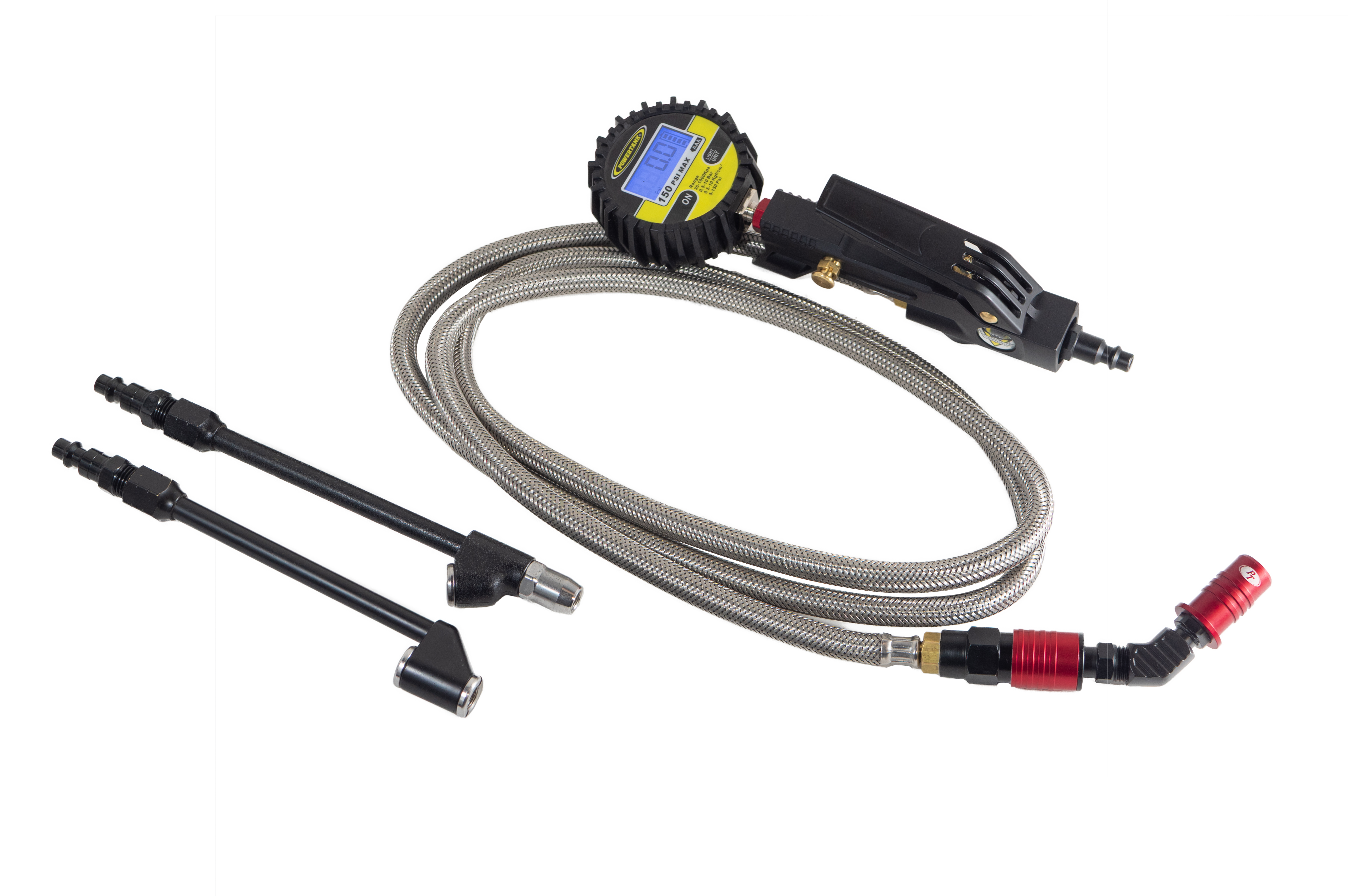 Big Kahuna Digital - Ventoso™ RED Tire Inflator with Gauge, 6 ft. Hose, and Quick-Switch Chucks