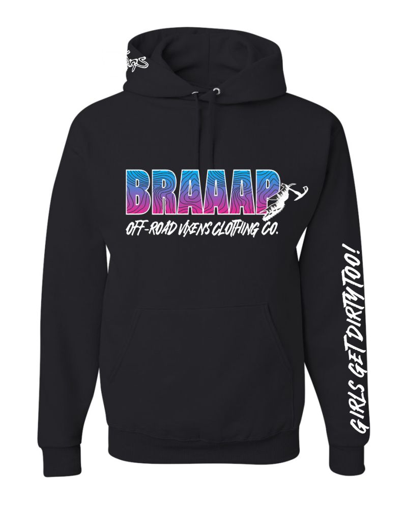 Braaapiness Pullover Hoodie - Snow Bike