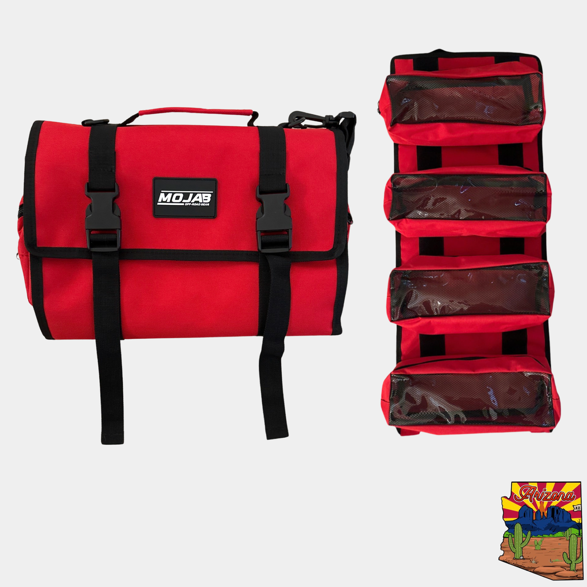 Medium Canvas Tool organizer bag with removeable pouches