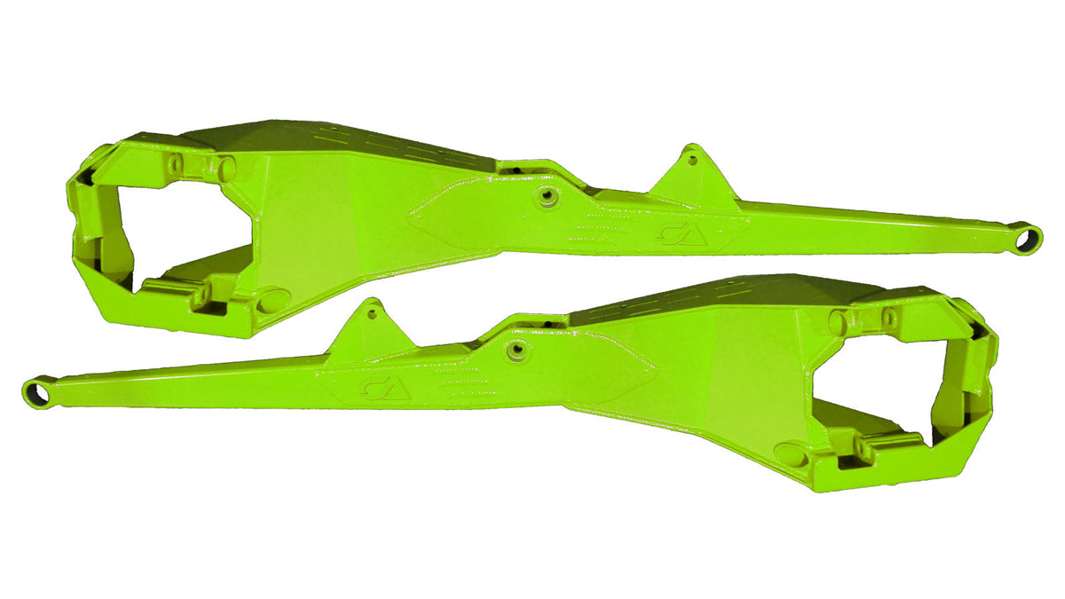 We have overhauled and reinforced our previous generation of Boxed Trailing Arms to meet the demands of the ever-evolving UTV world. Adding further gusseting at high impact areas and increased overall structure to prevent failure. Whether you are a weekend warrior or a professional racer, we encourage you to equip your machine with the very best and leave the worrying at home while you focus on hitting the trails.